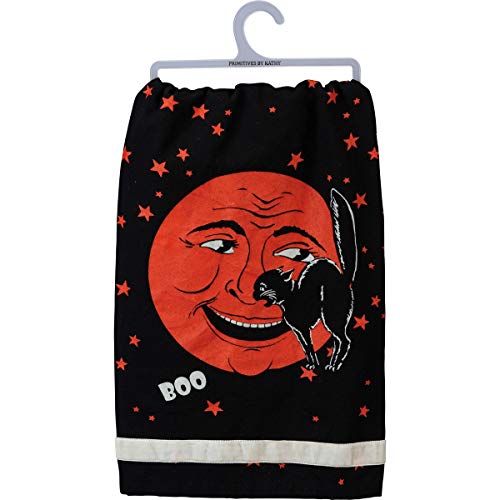 Primitives by Kathy Retro-Inspired Halloween Dish Towel, 28 x 28-Inch, Boo