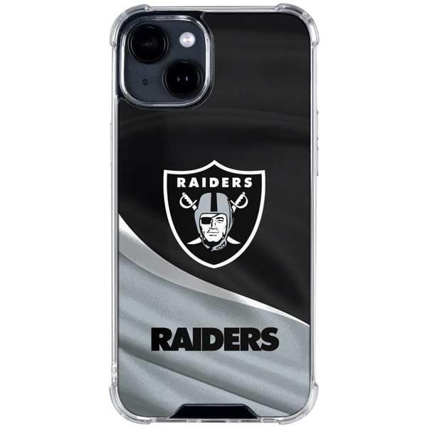 Skinit Clear Phone Case Compatible with iPhone 14 Plus - Officially Licensed NFL Las Vegas Raiders Design