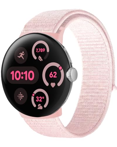 BlackPro Google Pixel Watch 4 45mm/3 41mm�o���h ���߉\ �ʋC���X�|�[�c�X�g���b�v Google Pixel 4/3/2/1�p �j�����p (���C�g�s���N�APixel Watch 1/2/3(41mm))