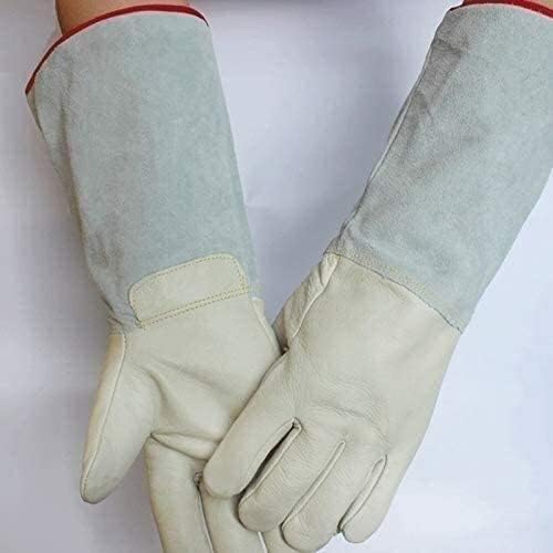 ETomey Heat/Fire Resistant Gloves，Gardening Gloves ， Work Gloves,Welding Gloves Heat Resistant and Fireproof Gloves Leather Liquid Nitrogen Resistant to Low High Temperature Gardening Gloves