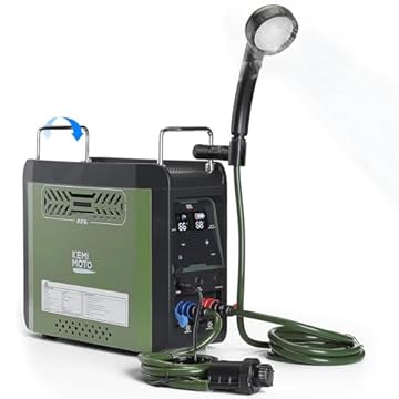 electric heated outdoor shower