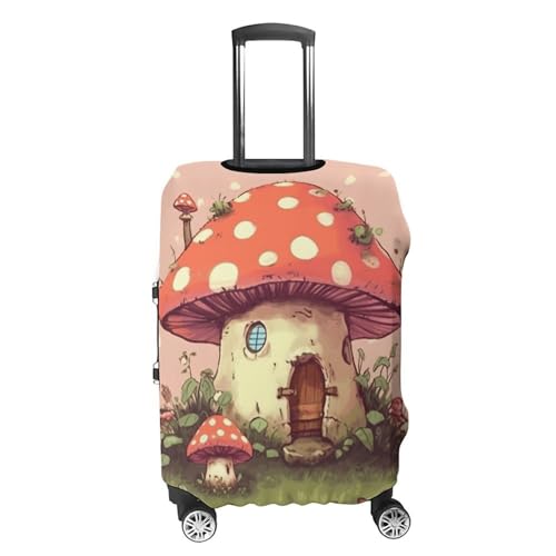 Cute Mushroom House Luggage Cover, Washable Elastic Suitcase Cover Protector Fit 18-32 Inch Luggage4