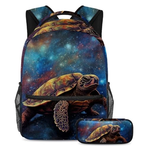Ensemble de cartables pour filles et adolescents grand format imprimé galaxie colorée 23