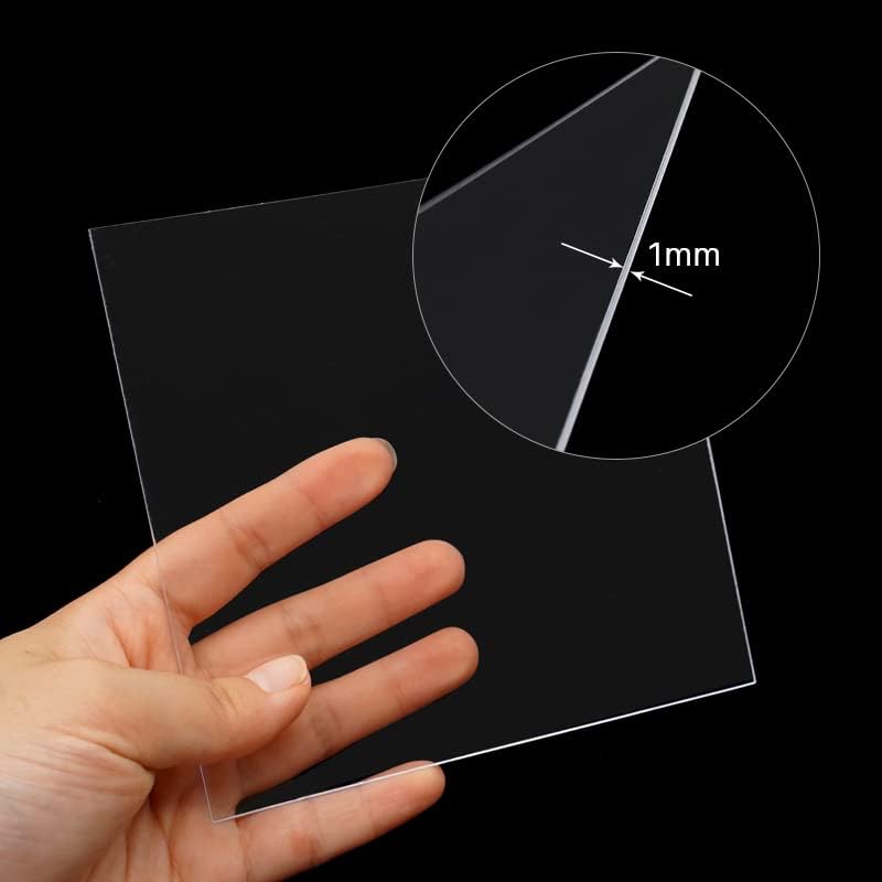 Miniatura 4 de 20 piezas de férula dental 0.039 in termoformado hoja de material de prótesis oral modelo rebanada de molde para la formación de vacío duro 5"x5"