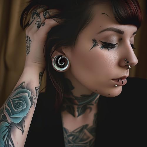 2PCS Spiral Saddle Ear Tunnels Plugs 316 Stainless Steel Ear Gauges Hypoallergenic Earrings Expander Stretcher Piercing Body Jewelry2