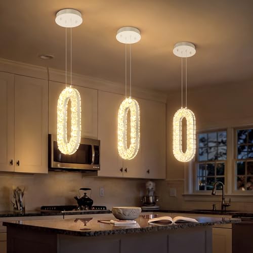 Shial Lighting Modern Crystal Dimmable Pendant Chandelier