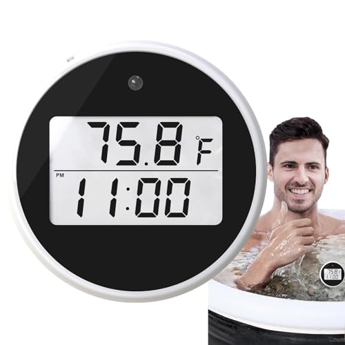 フローティングプール温度計 - 温度計タイマー、耐久性のある防水プール温度計 | タイマー付きアイスバス温度計、LEDディスプレイアイスバスコールドプランジアクセサリータイマー 浴槽スイミングプール用