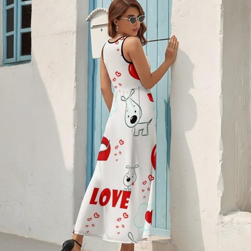 Robe longue d'été de qualité supérieure avec col V et tombé fluide