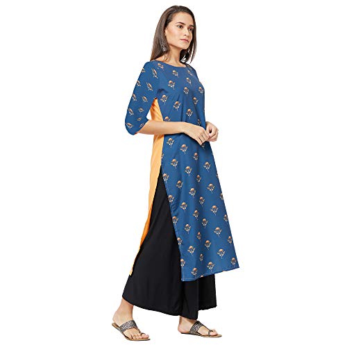 Image of GoSriKi Women Crepe Regular Kurta