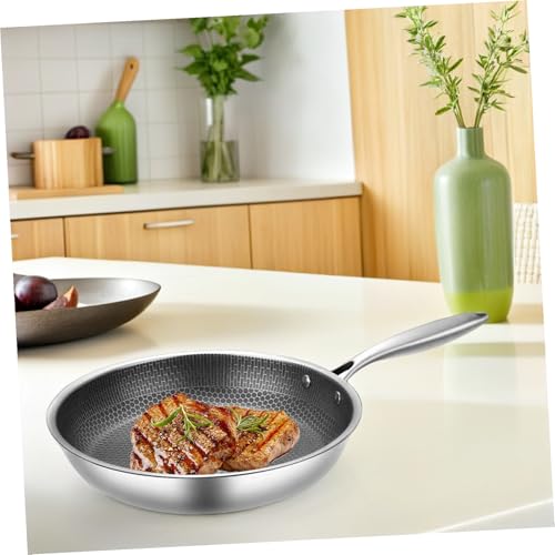Wok de acero inoxidable con inducción y diseño de panal miniatura 4