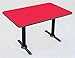 Correll Rectangular Cafe Breakroom Top in Red (30 in. x 60 in./Walnut)