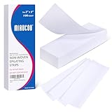 Mirucoo 100 Pieces Large Non-woven Wax Strips for Body and Facial Hair Removal, 3 Inches x 9 Inches Salon Quality Epilating Strips