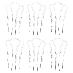 Lurrose 6pcs Antique Hair Pins Fork Hairpin Barrettes DIY Handmade Hair Clips Ancient Headwear for Women Lady Hair Jewelry Silver