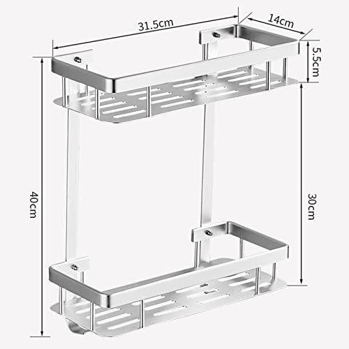 Support mural espace aluminium chrome brillant double niveau - 5