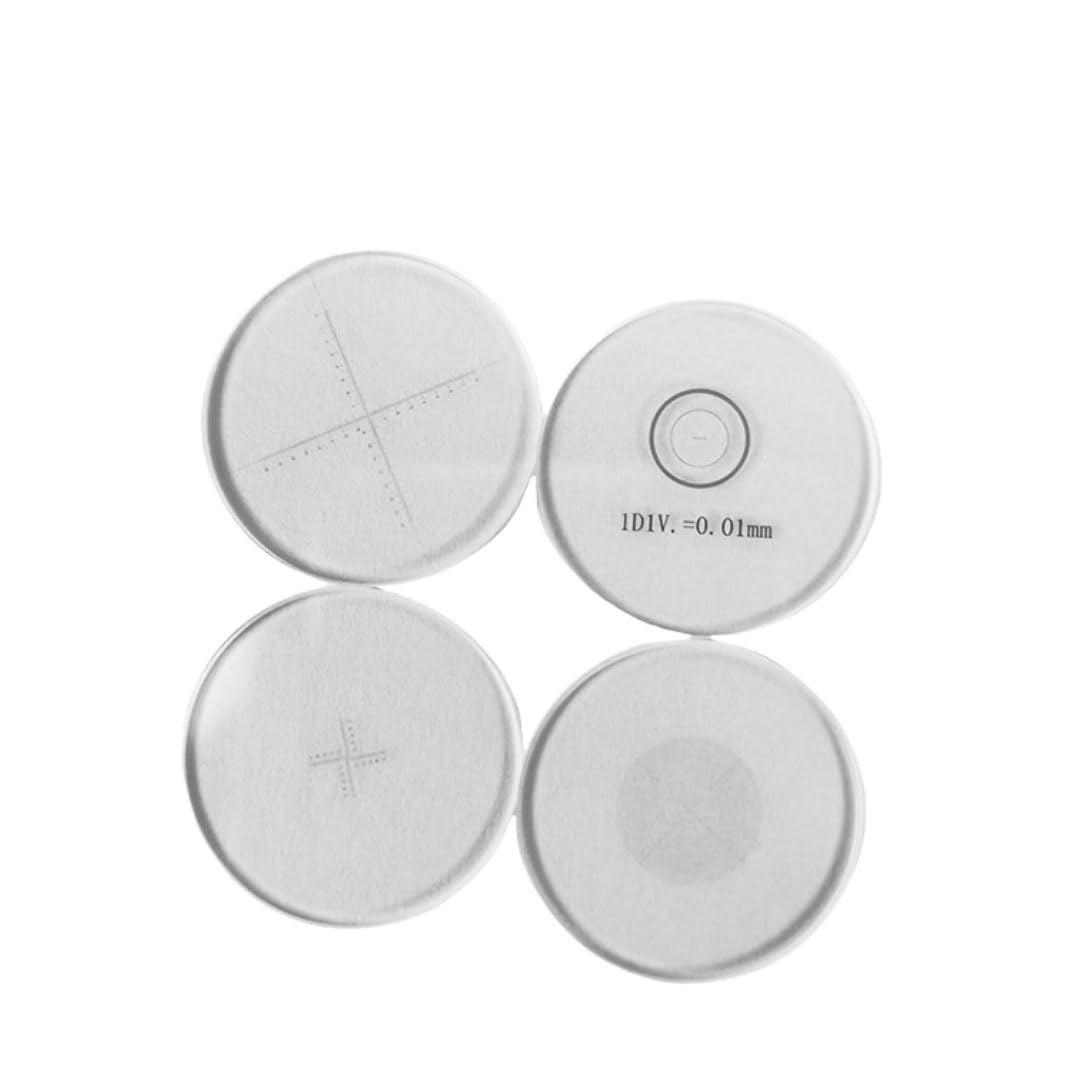 Płytka ze skalą mikrometryczną do okularu mikroskopu o wysokiej rozdzielczości - Precyzyjna linijka kalibracyjna - 1 szt(Cross line (diameter 24mm))