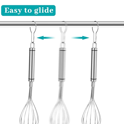 60 Pieces Metal Shower Curtain Hooks Hanging Shower Clips Metal Shower Curtain Rings Practical Reusable Shower Curtain Hangers For Bathroom Bedroom Kitchen Home Curtain Applications (Silver) #TOP4