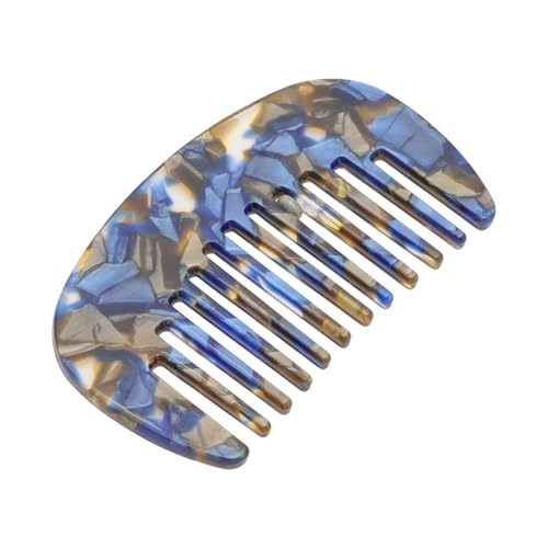 VOCOSTE Wide Tooth Comb, Anti-Static Pocket Size for Curly Hair, Dark Blue