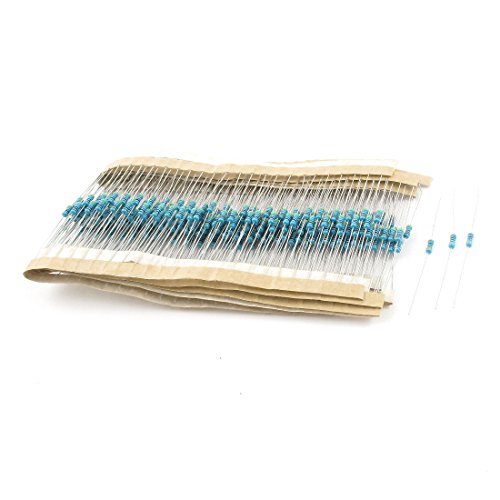 sourcing map Resistencia de Película Metálica de Pb Axial de Tolerancia del 1 por Ciento de 470...