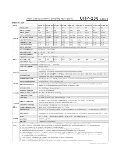 Alimentation à découpage UHP-200-5 mince 5V 40A pour boîtier compact - 3