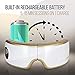 SereneLife Smart Eye Massager with Heat and Compression, Vibration, Music, Wireless Heated Mask for Migraines and Stress Therapy (Legacy Gold)