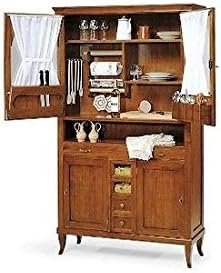 EsteaMobili Cabinet Cupboard in Arte Povera Style, Solid Wood As Shown