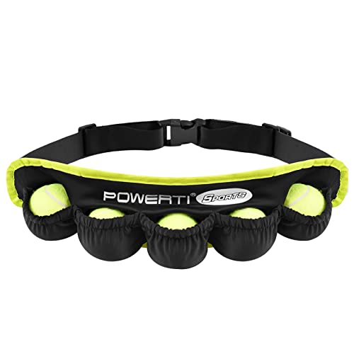 HUIOP Tennis Ball Band, 5 Tennis Balls Holder Waist Bag Fanny Pack for Running Cycling Walking Jogging