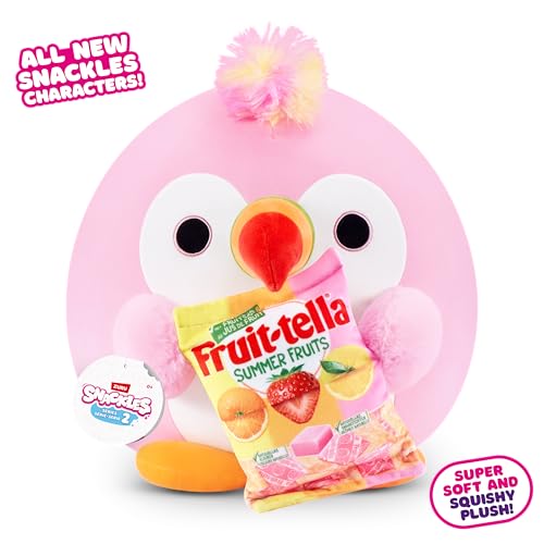Snackles Series 2 8-inch Snackle by ZURU Cuddly Squishy Comfort 8-inch Plush with Licensed Snack Brand Accessory (Tucan&Fruit-tella) image 4