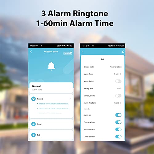 Alarma solar al aire libre inteligente con control APP y alarma de sonido 7
