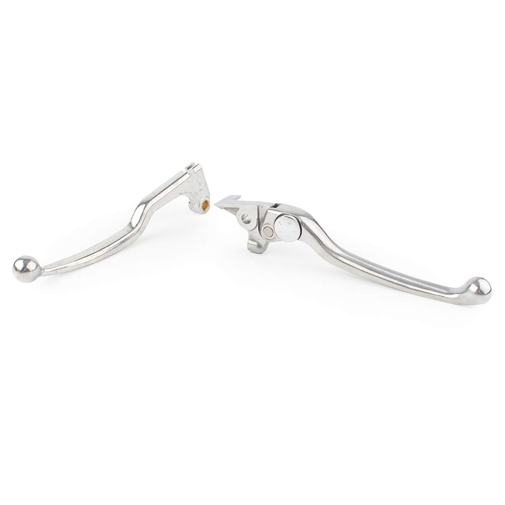 Three T Lirun Motorcycle CNC Aluminum Pair Brake Clutch Levers Hand Levers for for Yamaha FZ1 FZ6 FZ8 2001-2005, Silver