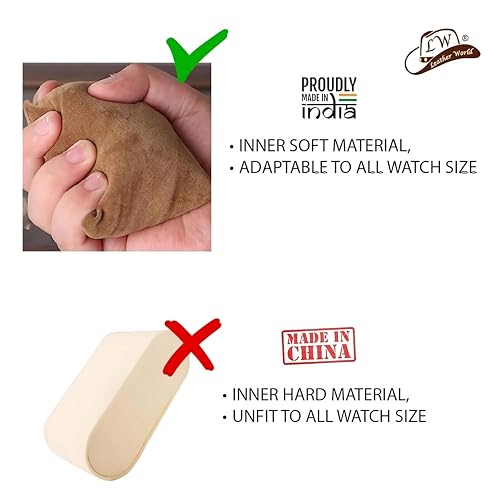 Leather World Watch Box Holder Organizer Case in 6 Slots of Watches for Men and Women with Transparent Display (Black) - Image 4