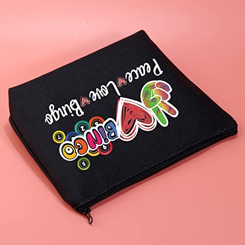 Bingo Caller Bag Lucky Bingo Bag Peace Love Bingo Funny Bingo Player Casino Lover Gift (Peace Love Bingo Black) - Image 4