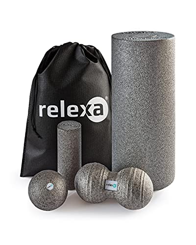 relexa Faszien Starter Set 5-teilig, Faszienrollen/Faszienbälle für...