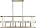 Capital Lighting 838961AD Jordyn European-Inspired Linear/ Island Chandelier, 6-Light 360 Total Watts, 14"H x 44"W, Aged Brass
