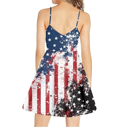 Image of Cozeyat Women Girls Summer Sleeveless Dress Casual Swing Beach Cover Up Knee Length Dresses,Large Size XS-4XL