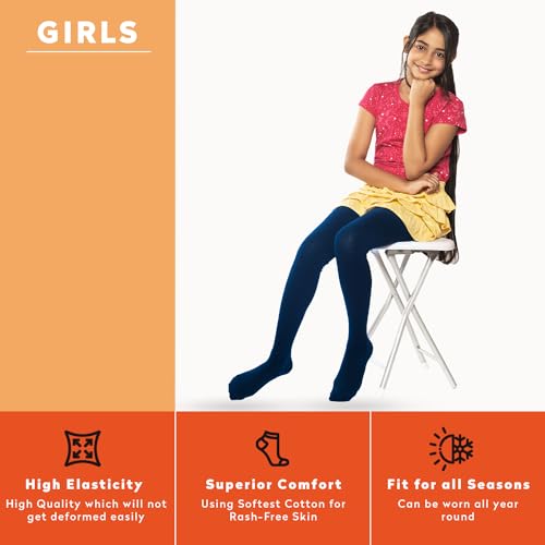 Image of Supersox Tights for Babies, Made with Breathable, Anti Odour & Moisture Absorbent Combed Cotton, Ideal for All Day Activity (Pack Of 1)