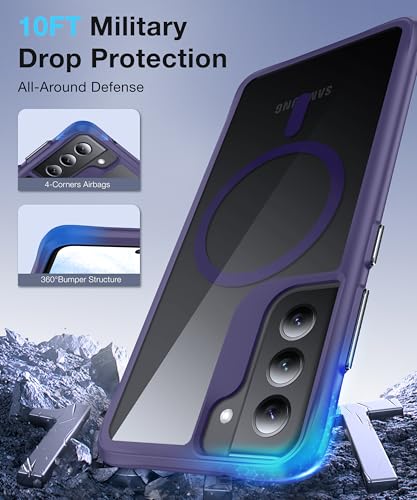 Coque Samsung S21 FE transparente silicone coque rigide mince violette
