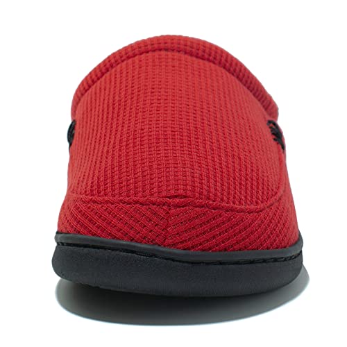 Image of NewDenBer Men's Warm Memory Foam Suede Plush Fleece Lined Slip on Indoor Outdoor Clog House Slippers