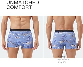 Xaanelr Men's Underwear Boxer Briefs Bamboo Viscose Trunks Soft Comfortable Multipack