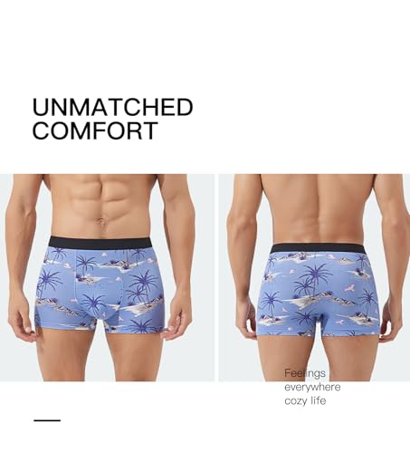 Xaanelr Men's Underwear Boxer Briefs Bamboo Viscose Trunks Soft Comfortable Multipack