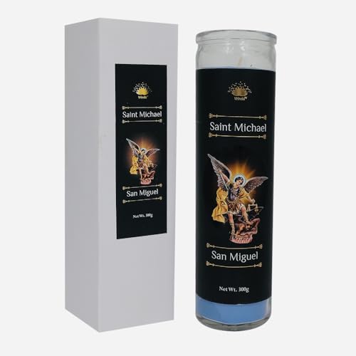 Vrinda® San Miguel – 7-Day Protection & Justice | Saint Michael The Archangel Prayer Candle for Spiritual Warfare, Strength, and Divine Protection | Red Intention Candle