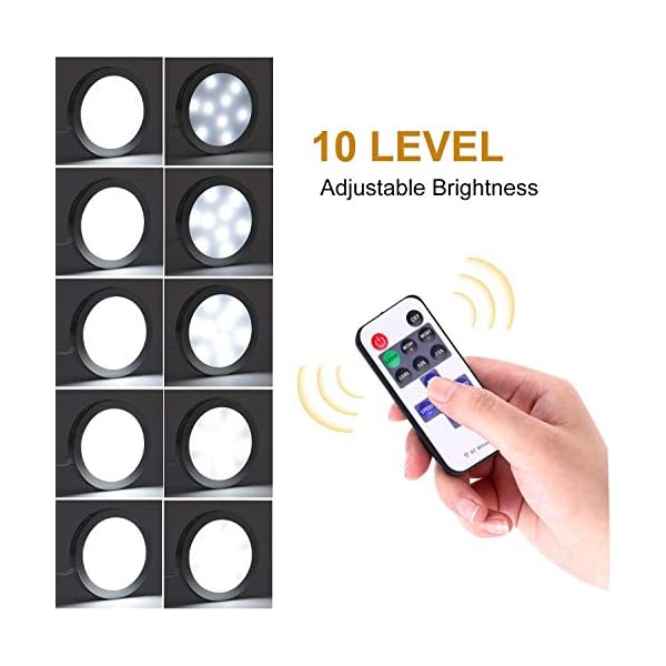 AIBOO LED Schrankleuchten 4er Komplettset, LED Unterbauleuchten mit Fernbedienung, Küchenlampen, Vitrinenbeleuchtung… – Bild 6