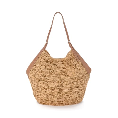 Abbacino Capazo de rafia camel Marrones