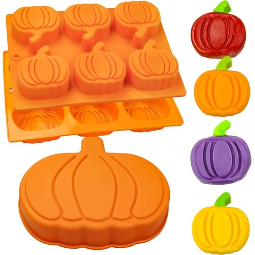 Halloween Pumpkin Silicone Molds for Baking, 3PCS Autumn Harvest Theme