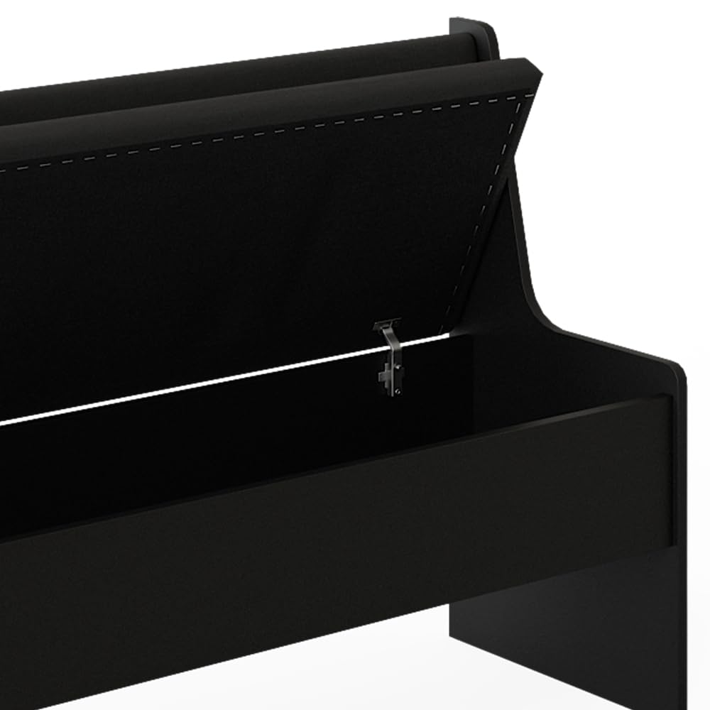 Vicco Banco de Comedor Roman, Negro, 41.5 x 136.6 cm, Apto para soluciones de Esquina Que ahorran Espacio en el Comedor