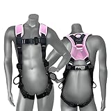 AFP Universal Fall Protection Ergonomic Safety Harness, Soft Pressure-Relieving Perforated Breathable Padded Foam Shoulder, 3 D-Rings, Tongue Buckle, Mating Buckle (OSHA/ANSI PPE)