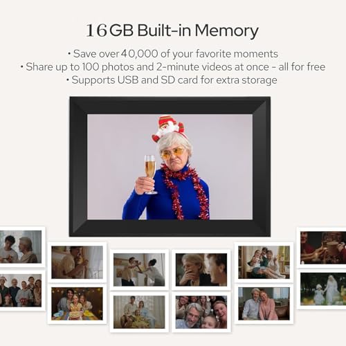 Uhale Digital Picture Frame 10.1 inch IPS Touch Screen Digital Photo Frame WiFi Enabled丨Wall Mountable丨Auto-Rotate Send Best Wishes via “Uhale ”App-for Families&Friends or Grandparents Gift - Image 4