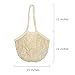 Cotton Mesh Grocery Bags - Reusable Grocery Net Bags - 100% Cotton Mesh Tote Shopping Totes - French Market, Premium Cotton String Tote for Farmers Market, Produce, Grocery or Beach Trip (3 Bags)