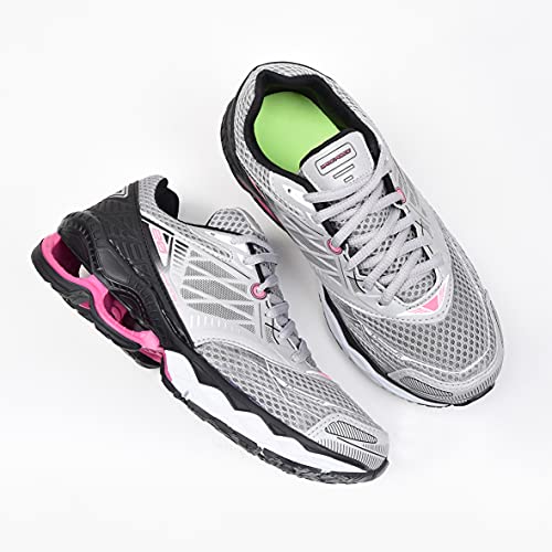 Kit 2 Pares Tênis Wave Force 20 Feminino (36, Rosa e Prata Rosa)
