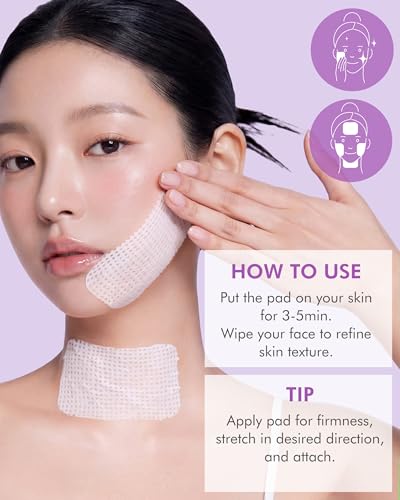 Image of DERMAL Retinol Bakuchiol Peptide Toner Pads 120ct, Stretch Cotton | 120 stretchable pads with retinol, bakuchiol, copper & palmitoyl peptides for smoother, firmer-looking skin; with tongs