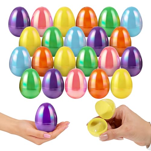 MGparty 36 Pcs 2.3" Plastic Fillable Easter Eggs in 6